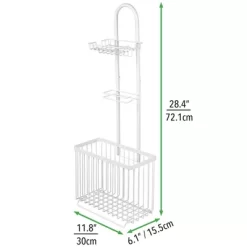 MDesign Metal Free Standing Toilet Paper Stand/Dispenser, Holds Tablet -Home Series Shop GUEST 005d260d d861 4bf6 afbd ad32c35eab61