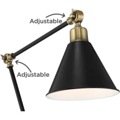 360 Lighting Modern Adjustable Floor Lamp With USB Charging Port 61" Tall Black Brass Living Room Reading -Home Series Shop GUEST 00cf2069 4e71 48a9 831a 2f20aea09ce7