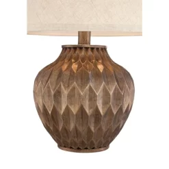 360 Lighting Accent Urn Table Lamp With USB Charging Port 22" High Warm Bronze Drum Shade For Living Room Desk Bedroom House -Home Series Shop GUEST 017a5588 b241 459f 9359 e33c40620938