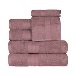 Classic Plush Absorbent 6-Piece Towel Set By Blue Nile Mills -Home Series Shop GUEST 01b5671c 50f0 414f a80b 171aadca50d8
