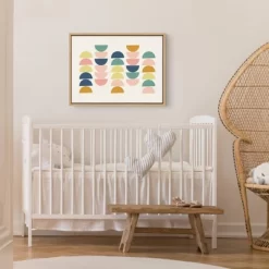 18" X 24" Sylvie Simple Shapes Framed Canvas Wall Art By Apricot And Birch Natural - Kate And Laurel -Home Series Shop GUEST 01cf4a63 8410 461a 9aa2 54a1ebdd33de