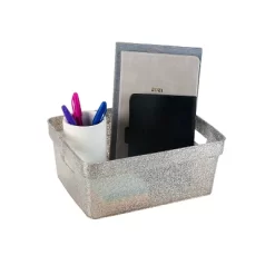 Simplify 3pk Small Glitter Totes Silver -Home Series Shop GUEST 0279a3e1 546d 40fb 8086 1fcfbeee38c1