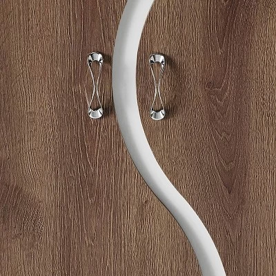 Brazen Contemporary 8 Shelf Shoe Cabinet White/Distressed Walnut - MiBasics 2 Brazen Contemporary 8 Shelf Shoe Cabinet White/Distressed Walnut - MiBasics - Image 2