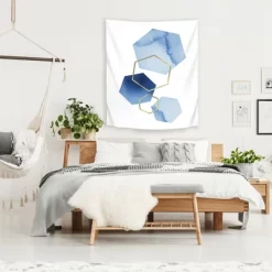 Blue And Gold By Sisi And Seb Wall Tapestry - Americanflat