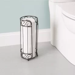 Home Basics Scroll Collection Bath Tissue Reserve Toilet Paper Roll Holder Stand, Bronze -Home Series Shop GUEST 080f26fb b90f 4101 98f9 d69fb9cb6e9c