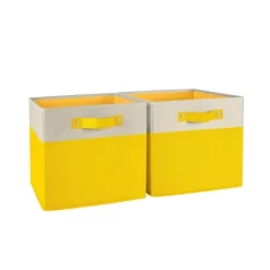 2pc Kids' 10.5" Two-Toned Folding Storage Bin Set - RiverRidge Home -Home Series Shop GUEST 09b3658e 575d 42cb af18 bd012e024ff2