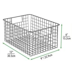MDesign Bath Metal Storage Organizer Basket - 4 Pack -Home Series Shop GUEST 0a6bb1c2 f7a9 4d63 992a b4ea34906b06