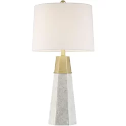 360 Lighting Julie Modern Table Lamps 27 1/2" Tall Set Of 2 Faux Marble Gold Tapered Column Fabric Drum Shade For Bedroom Living Room Bedside Office 14 360 Lighting Julie Modern Table Lamps 27 1/2" Tall Set Of 2 Faux Marble Gold Tapered Column Fabric Drum Shade For Bedroom Living Room Bedside Office -Home Series Shop GUEST 0aebe3bc 5223 4def b725 6216e306e528