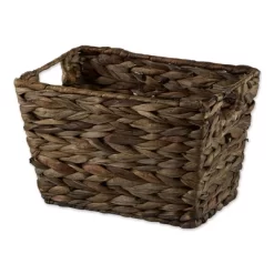 Design Imports Set Of 5 Gray Wash Hyacinth Baskets