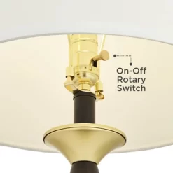 360 Lighting Kamila Traditional Table Lamps 27" Tall Set Of 2 Gold Black With Dual USB Charging Ports White Drum Shade For Bedroom Bedside Family Desk -Home Series Shop GUEST 0c100117 f506 4db2 aa31 6dae08db3ed2