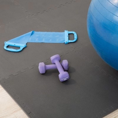 Fleming Supply Cushioned Nonslip Interlocking Foam Floor Tiles – 24" X 24" X 0.375", Gray, 6-pack 2 Fleming Supply Cushioned Nonslip Interlocking Foam Floor Tiles – 24" X 24" X 0.375", Gray, 6-pack - Image 2