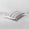 Textured Stripe Pillow Sham Dark Gray/Cream - Hearth & Hand™ With Magnolia