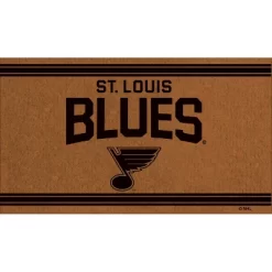 Evergreen St Louis Blues Logo Turf Mat, Brown- 28 X 16 Inches Indoor Outdoor Doormat