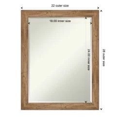 Amanti Art Owl Brown Narrow Petite Bevel Wood Bathroom Wall Mirror 27.5 X 21.5 In. -Home Series Shop GUEST 10d1c2a1 8152 4ae5 9487 29feea4c3577