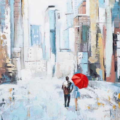 Canvas City Framed Wall Art With Silver Frame Multi Colored - Olivia & May 3 Canvas City Framed Wall Art With Silver Frame Multi Colored - Olivia & May - Image 3