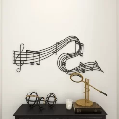 Metal Music Notes Wall Decor Black - Olivia & May -Home Series Shop GUEST 1443c720 4ca5 4d35 85e5 a92c97b58575