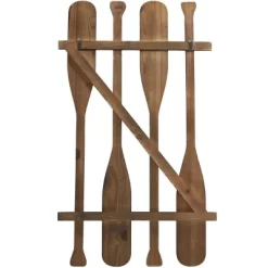 Coastal Wood Paddle Wall Decor With Arrow And Stripe Patterns - Olivia & May -Home Series Shop GUEST 148322d5 6d99 4bc0 a863 f3c13e9ea904
