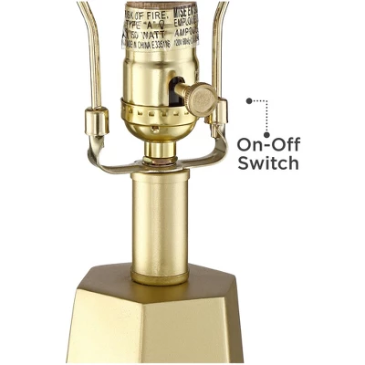 360 Lighting Julie Modern Table Lamps 27 1/2" Tall Set Of 2 Faux Marble Gold Tapered Column Fabric Drum Shade For Bedroom Living Room Bedside Office 6 360 Lighting Julie Modern Table Lamps 27 1/2" Tall Set Of 2 Faux Marble Gold Tapered Column Fabric Drum Shade For Bedroom Living Room Bedside Office - Image 6