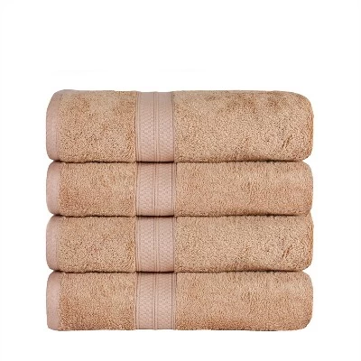 4 Piece Bath Towel Set, Rayon From Bamboo And Cotton, Plush And Thick, Hypoallergenic, Solid Terry Towels With Dobby Border By Blue Nile Mills 9 4 Piece Bath Towel Set, Rayon From Bamboo And Cotton, Plush And Thick, Hypoallergenic, Solid Terry Towels With Dobby Border By Blue Nile Mills - Image 9