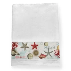 Laural Home Dream Beach Shells 27"W X 51"L Bath Towel