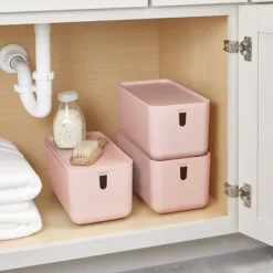 Cade Lidded Storage Bin Blush - IDESIGN -Home Series Shop GUEST 18366a86 9f1f 4611 939b aa5c2822b048