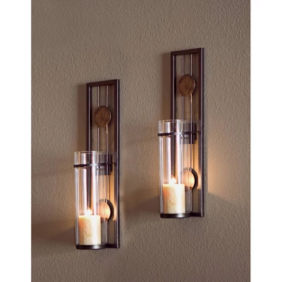 2pc Contemporary Wall Sconces Set - Danya B. 1 2pc Contemporary Wall Sconces Set - Danya B.