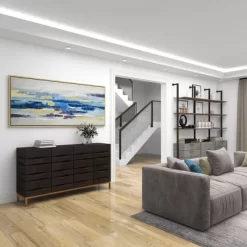 Modern Polystone Abstract Framed Wall Art With Gold Frame Blue - Olivia & May -Home Series Shop GUEST 18e24ea0 3f34 45b3 a770 46891f84eb7c