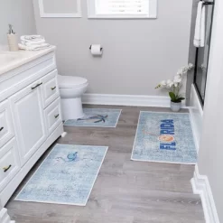 Bathroom Rugs 3 Piece Set - Non-Slip Ultra Thin Bath Rugs For Bathroom Floor -Home Series Shop GUEST 19402142 b61e 4011 929d 8211f8b67e19