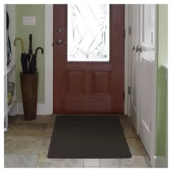 3'x4' Solid Doormat Black - HomeTrax