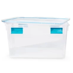 Sterilite 54 Quart Clear Plastic Stackable Storage Container Box Bin With Air Tight Gasket Seal Latching Lid Long Term Organizing Solution -Home Series Shop GUEST 1a9cc49a bce9 453e a8d3 55c379d63cdb