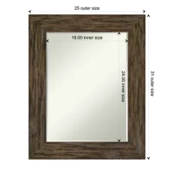 Amanti Art Fencepost Petite Bevel Wood Bathroom Wall Mirror -Home Series Shop GUEST 1b667855 8be4 4b17 bfe2 c94d1602ad1d