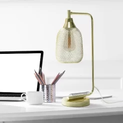 Industrial Mesh Desk Lamp Gold - Lalia Home -Home Series Shop GUEST 1b9d8e2e dd9b 42c3 9b86 182cf10b1601