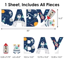 Big Dot Of Happiness Blast Off To Outer Space - Peel And Stick Rocket Ship Baby Shower Standard Banner Wall Decals - Baby -Home Series Shop GUEST 1bf59e56 8ce0 488a ba77 d9b259fdd54b