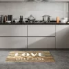 J&V TEXTILES 20" X 39" Comfort Collection Anti-Fatigue Kitchen Floor Mat (Love Lives Here)