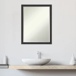 Amanti Art Mezzanotte Black Petite Bevel Wood Bathroom Wall Mirror 26 X 20 In. -Home Series Shop GUEST 1c9ae1cb 389d 41e1 92b1 a2110e482827