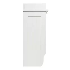 Redmon Contemporary Country Wall And Ceiling Mounted Floating Painted Wood Wall Shelf With Towel Bar, Easy Assembly, & Adjustable Middle Shelf, White -Home Series Shop GUEST 1cf6afe8 7086 4fd4 bc2e 59e2b194e119