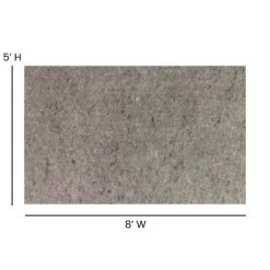 Flash Furniture Slide-Stop® Multi-Surface Reversible Non-Slip Cushion Rug Pad, 1/4" Thick, Floor Protection, For 4'x6' Area Rug, Gray -Home Series Shop GUEST 1d1e8184 5522 41f6 aa94 bb24c5dced66