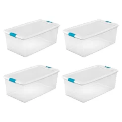Sterilite Storage System Solution With 106 Quart Clear Stackable Storage Box Organization Containers With White Latching Lid -Home Series Shop GUEST 1d503051 d05e 4b39 8838 02850b77e906