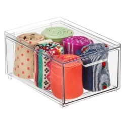 MDesign Stackable Plastic Storage Closet Bin Boxes With Pull-Out Drawers -Home Series Shop GUEST 1d778b64 f174 454b bd1b 82227f0388e5