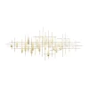 Metal Geometric Narrow Stripes Wall Decor Gold - CosmoLiving By Cosmopolitan