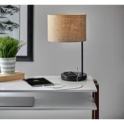 19.5" Oliver Charge Table Lamp Black - Adesso -Home Series Shop GUEST 1e104148 ffb6 49a0 bdb7 01dd2be9746f