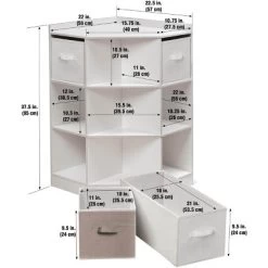 Corner Cubby Storage Unit With Four Reversible Baskets - White -Home Series Shop GUEST 1e95132a 73b0 495d a6cc 91b5f6ccda4c