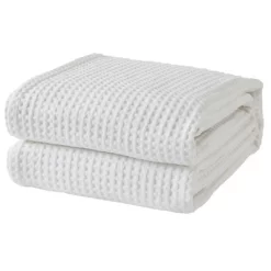 Market & Place 100% Cotton Waffle Weave Bed Blanket -Home Series Shop GUEST 1ec894fa b915 4699 b432 cdd9f4743aed