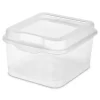 Sterilite Modular Plastic FlipTop Hinged Storage Box Container With Latching Lid For Home, Office, Workspace, And Classroom Organization