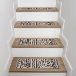 World Rug Gallery Bohemian Design Geometric Non-Slip Stair Treads -Home Series Shop GUEST 1f845e99 0e20 47c1 b988 9a5dc224d443