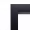 Amanti Art Mezzanotte Black Petite Bevel Wood Bathroom Wall Mirror 26 X 20 In.