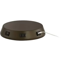 360 Lighting Accent Table Lamp With USB And AC Power Outlet Workstation Charging Base 22" High Warm Bronze Drum Shade Living Room Desk -Home Series Shop GUEST 20794d02 b9a7 4a06 8d20 e46fedcad087 1