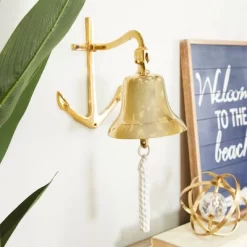Brass Bell Wall Decor With Anchor Backing - Olivia & May -Home Series Shop GUEST 2082e4de 737f 453b b3af 2aed4993360e