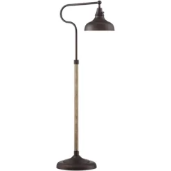 Franklin Iron Works Ferris Rustic Farmhouse Pharmacy Floor Lamp 57" Tall Bronze Faux Wood Grain Adjustable For Living Room Reading Bedroom Office Home -Home Series Shop GUEST 20a381cc a78a 4ecd b076 a7a2fcf2c6de