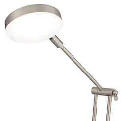 360 Lighting Xenos Modern Desk Lamp 20" High Satin Nickel With USB Charging Port LED Adjustable Arm White Head For Bedroom Living Room Bedside Reading -Home Series Shop GUEST 2130026e d555 4a98 9654 435fa5b07858
